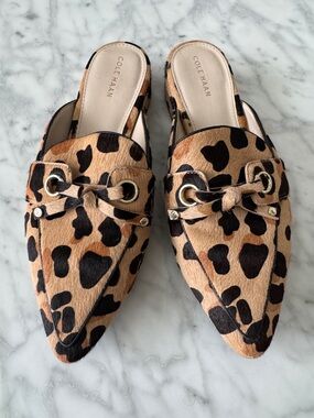 🌼COLE HAAN🌼 Piper Leopard-Print Pointed Mule, Size 8